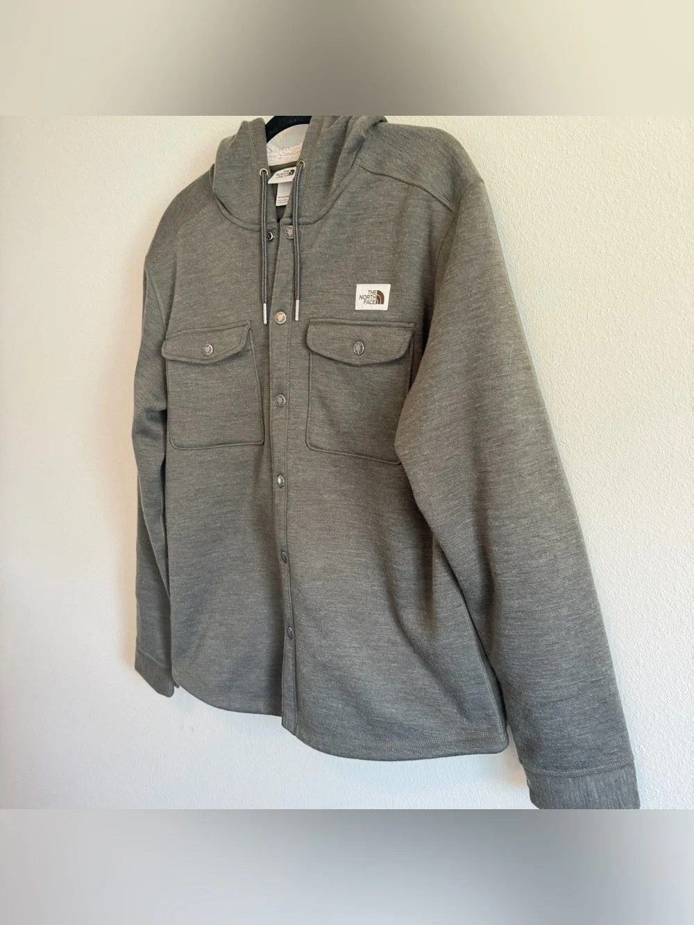 The North Face Sherpa Lined Hoodie Jacket Olive Green Mens Size Large L